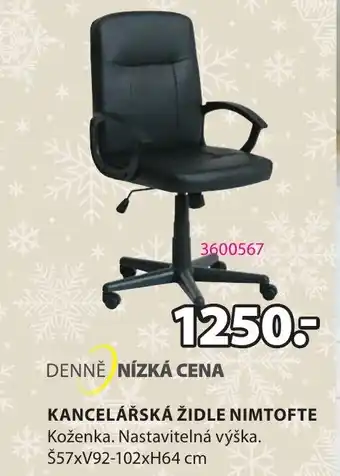 JYSK KANCELÁŘSKÁ ŽIDLE NIMTOFTE nabídka