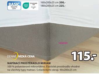 JYSK NAPÍNACÍ PROSTĚRADLO MIRIAM nabídka