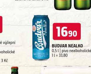 Terno Pivo budvar nealko nabídka