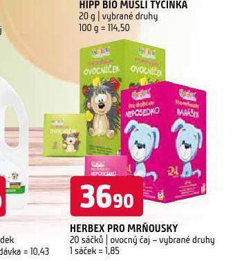 Terno Herbex pro mrňousky ovocný čaj nabídka