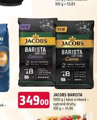 Terno Jacobs barista zrnková káva nabídka