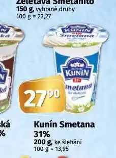 Coop Kunín smetana nabídka