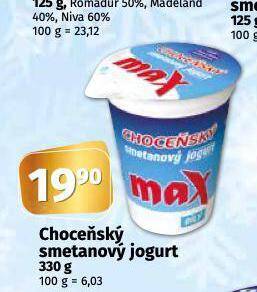 Coop Choceňský smetanový jogurt nabídka