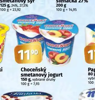 Coop Choceňský smetanový jogurt nabídka