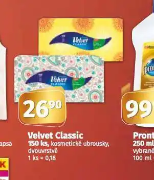 Coop Velvet kosmetické ubrousky nabídka