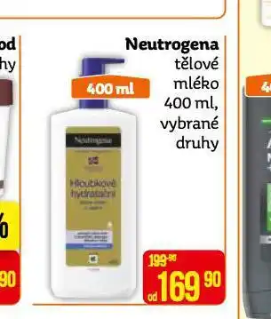 Teta Neutrogena tělové mléko nabídka