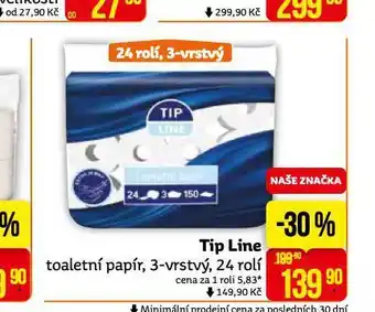 Teta Tip line toaletní papír nabídka