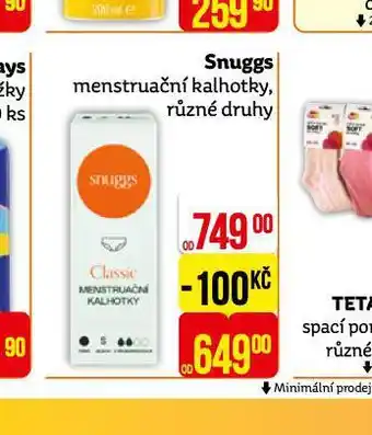 Teta Snuggs menstruační kalhotky nabídka