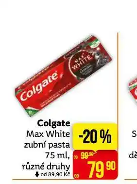 Teta Colgate max white zubní pasta nabídka