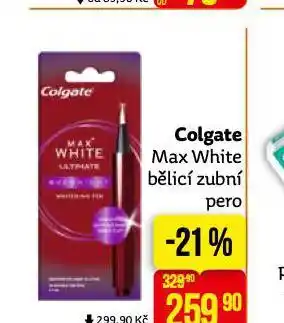 Teta Colgate max white bělicí zubní pero nabídka