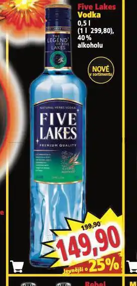 Norma Five lakes vodka nabídka