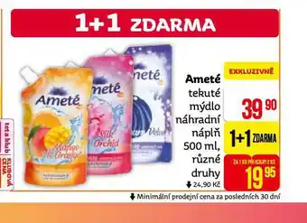 Teta Ameté tekuté mýdlo náhradní náplň nabídka