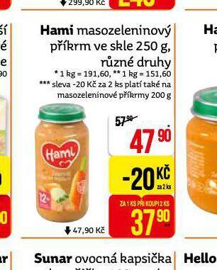 Teta Hami masozeleninový příkrm nabídka
