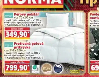 Norma Prošívaná péřová přikrývka nabídka
