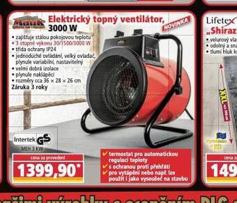 Norma Elektrický topný ventilátor nabídka