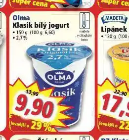 Norma Olma klasik bílý jogurt nabídka