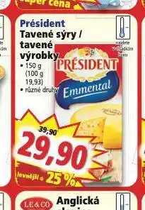 Norma Président tavený sýry / tavené výrobky nabídka