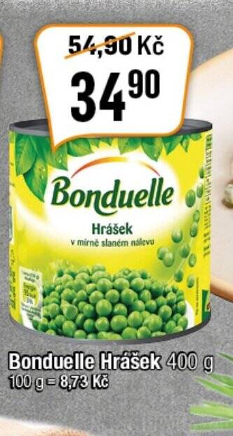TEMPO Bonduelle Hrášek 400 g nabídka
