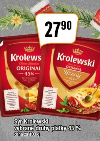 TEMPO Sýr Krolewski vybrané druhy plátky 45 % nabídka