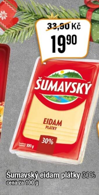 TEMPO Šumavský eidam plátky 30% nabídka