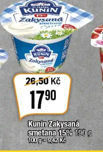 TEMPO Kunín Zakysaná smetana 15% nabídka