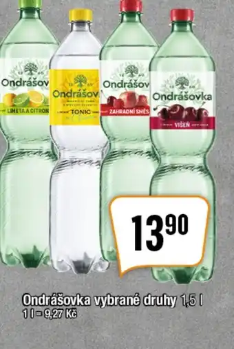 TEMPO Ondrášovka vybrané druhy 1,5L nabídka