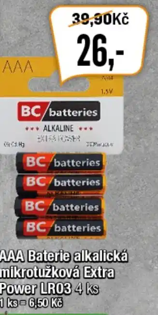 TEMPO AAA Baterie alkalická mikrotužková Extra Power LR03 nabídka
