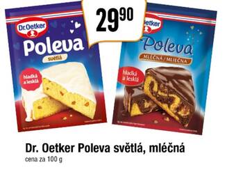 TEMPO Dr. Oetker Poleva světlá, mléčná nabídka