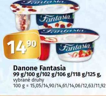 Konzum Danone Fantasia 99 g/100 g/102 g/106 g/118 g/125 g nabídka