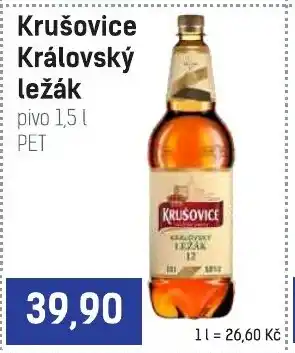 Krušovice Královský ležák pivo 1,5 l.