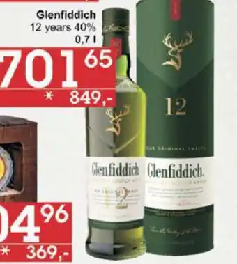 Jip Glenfiddich 12 years 40% 0.7 l. nabídka