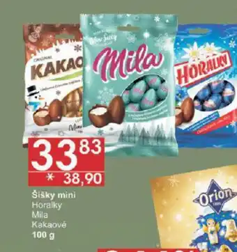 Jip Šišky mini Horalky Mila Kakaové 100 g nabídka