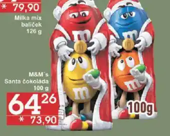 Jip M&M's Santa čokoláda 100 g nabídka