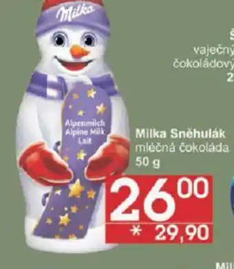 Jip Milka Sněhulák mléčná čokoláda 50 g nabídka
