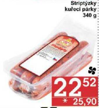 Jip Striptýzky kuřecí párky 340 g nabídka