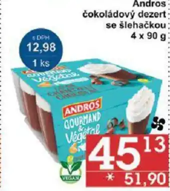 Jip Andros čokoládový dezert se šlehačkou 4 x 90 g nabídka