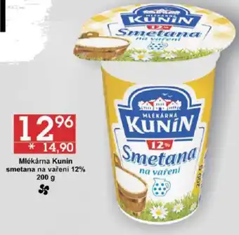 Jip Mlékárna Kunin smetana na vařeni 12% 200 g nabídka