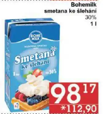 Jip Bohemilk smetana ke šlehání 30% 1 l. nabídka
