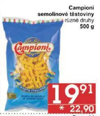Jip Campioni semolinové těstoviny 500 g nabídka
