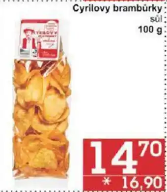 Jip Cyrilovy brambůrky sul 100 g nabídka