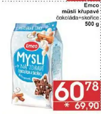 Jip Emco müsli křupavé čokoláda+skořice 500 g nabídka
