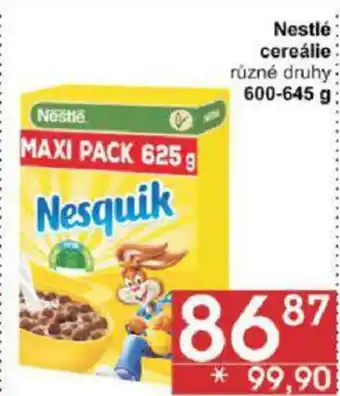 Jip Nestlé cereálie nabídka