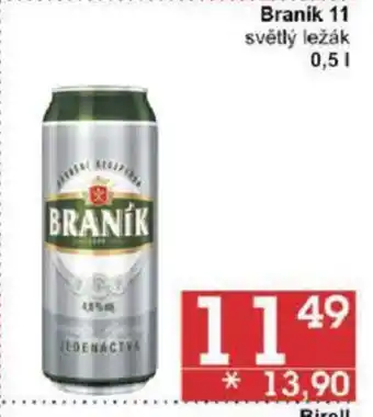 Jip Branik 11 světlý ležák 0,5 l. nabídka
