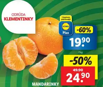 Lidl MANDARINKY nabídka
