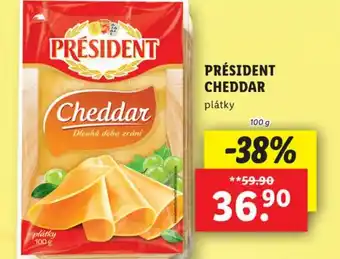 Lidl PRÉSIDENT CHEDDAR nabídka