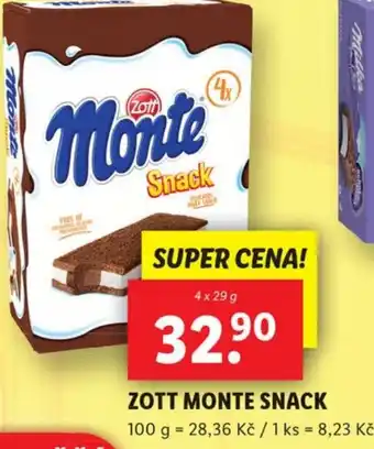Lidl ZOTT MONTE SNACK nabídka