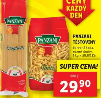 Lidl PANZANI TĚSTOVINY nabídka