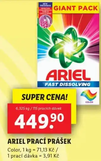 Lidl ARIEL PRACÍ PRÁŠEK nabídka
