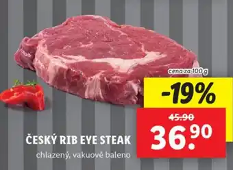 Lidl ČESKÝ RIB EYE STEAK nabídka