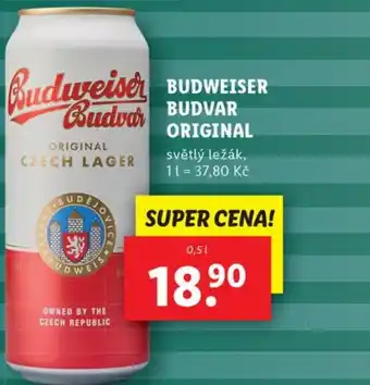 Lidl BUDWEISER BUDVAR ORIGINAL nabídka